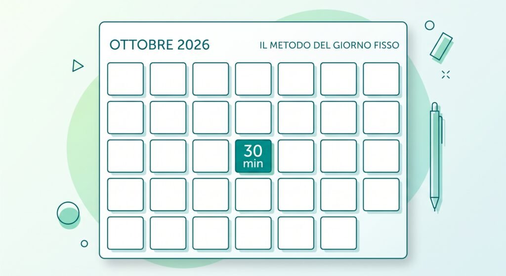 Il metodo del giorno fisso: organizzare l'anno quando lavori in proprio